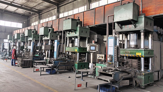 Operating Site of Brake Lining Pressing Machines