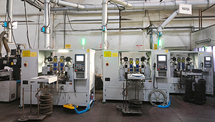 Operating Site of Clutch Facing Drilling Machines in Turkey