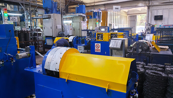 Operating Site of Clutch Facing Weaving Machines in Turkey
